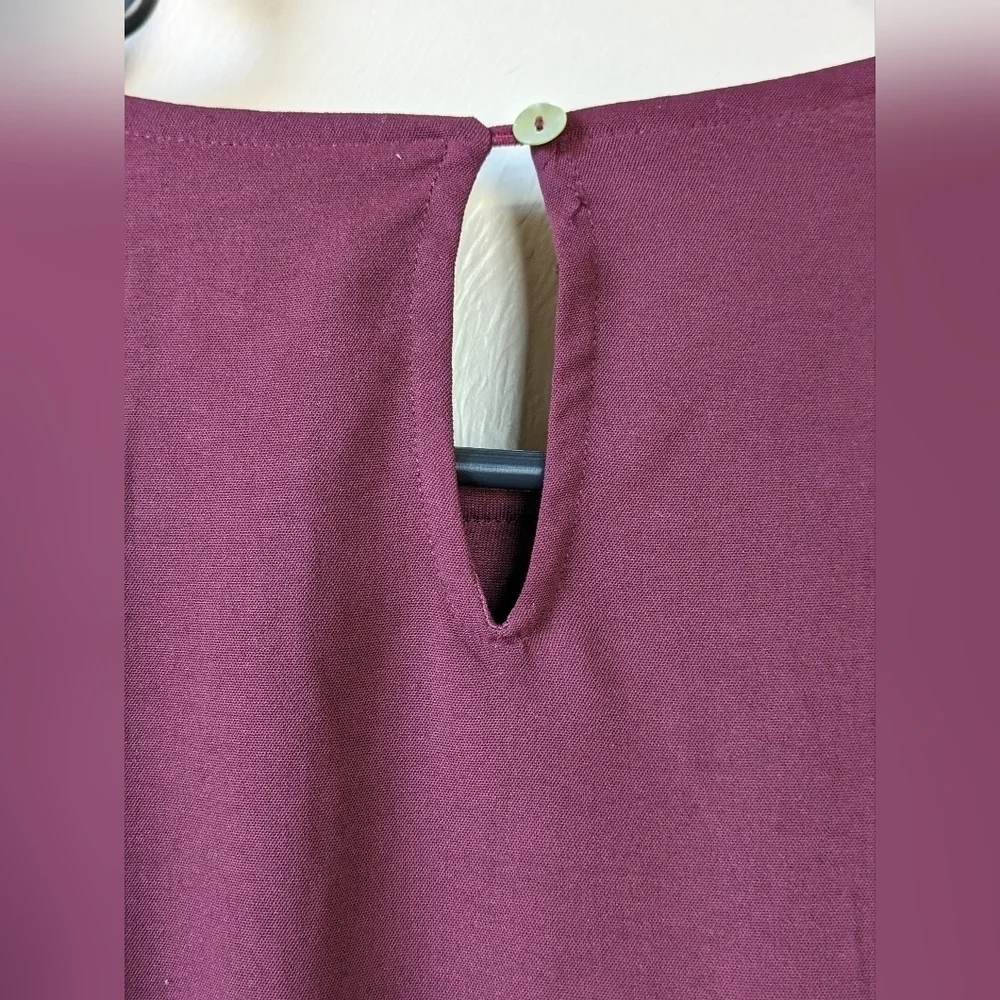 POLAGRAM faux-wrap Maxi dress, maroon/purple, size L - Picture 5 of 8